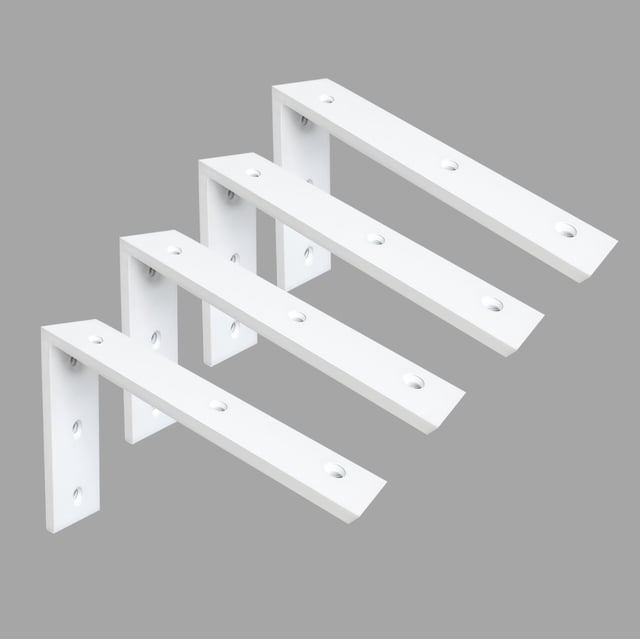 Soporte de encimera Walwe, 10 x 6 x 2,5 cm, paquete de 4 unidades, color blanco
