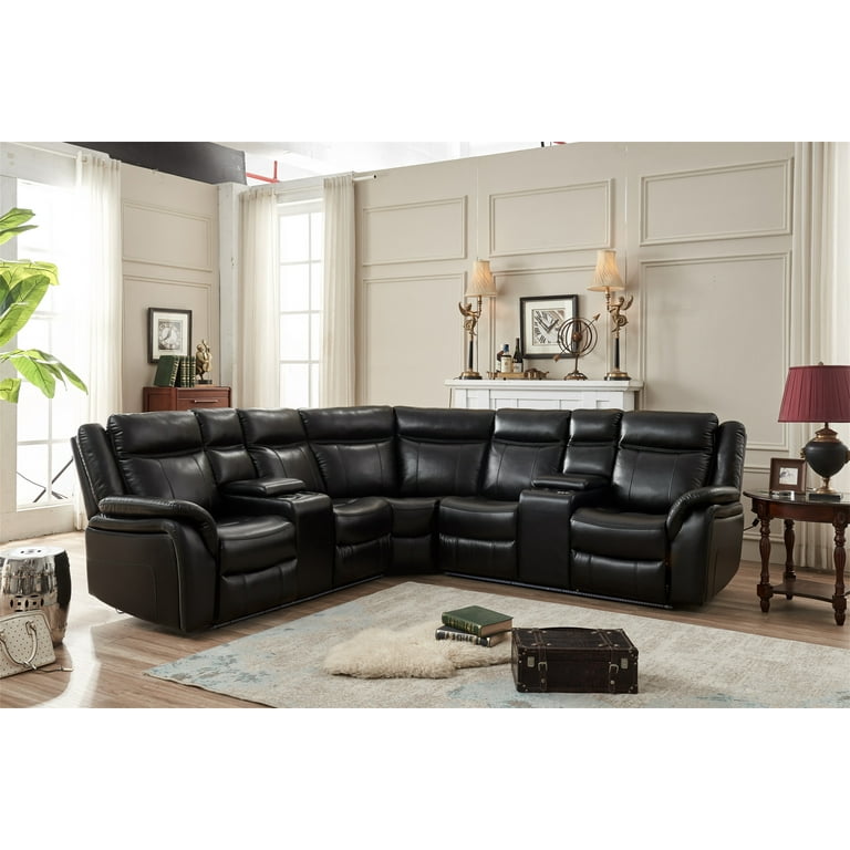 Power Reclining Sectional Sofa With Led