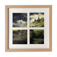 thumbnail image 1 of Village Brouillard Colline Paysage Forêt Cadre Mur Table Affichage 4 Ouvertures Image, 1 of 3