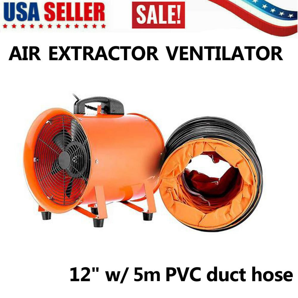 Details about   12" Extractor Fan Blower Ventilator portable 5m Duct Hose High Rotation exhaust 