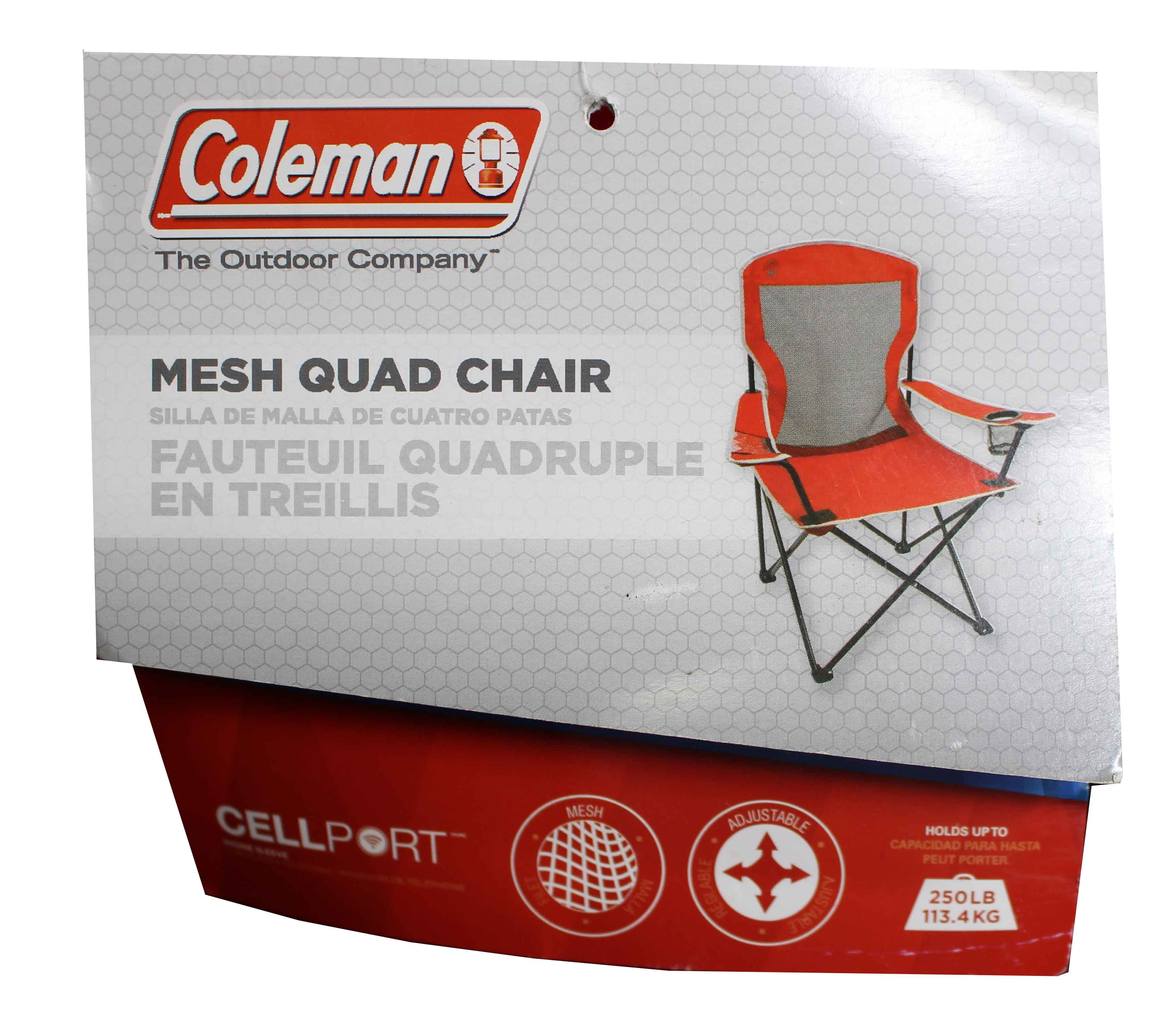 coleman mesh quad chair