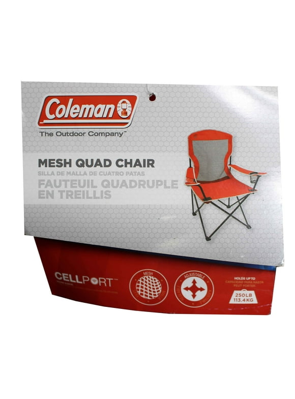 Coleman Comfort Cool Mesh Quad Chair - Red