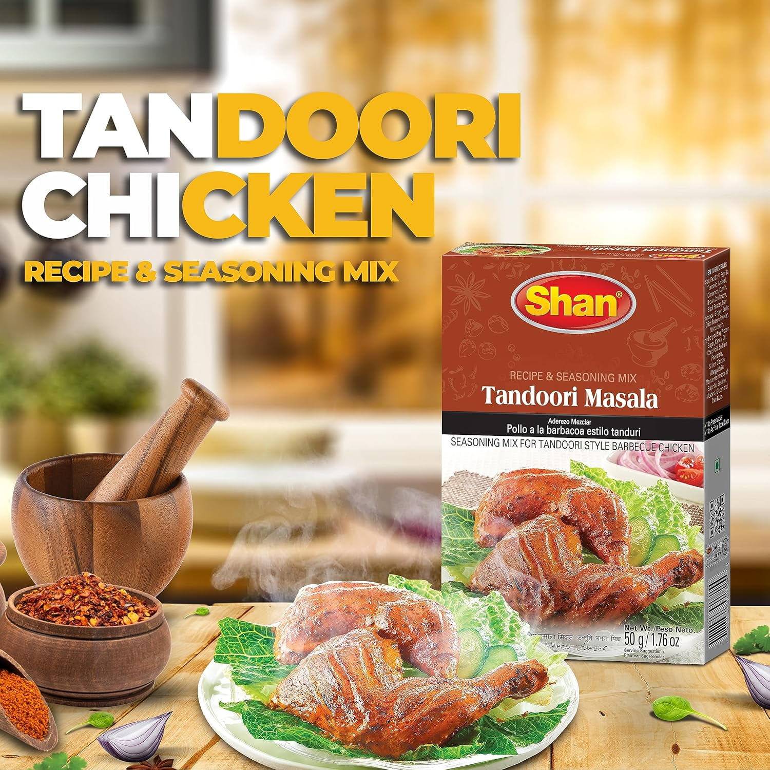 (6 pack) Shan Tandoori Masala Mix, 1.75 oz