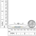 thumbnail image 3 of Gem Stone King 925 Sterling Silver and 10K Yellow Gold White Lab Grown Diamond Tennis Bracelet for Women (1.92 Cttw, Gemstone April Birthstone, Fully Adjustable up to 9 inch), 3 of 4