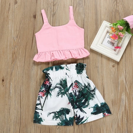 

Hunpta shirt T Shorts Tops Floral Toddler Set Casual Pants Kids Baby Girl Clothes Girls Outfits&Set