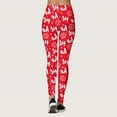thumbnail image 4 of Mepaouo Women's High Waist Christmas Leggings Reindeer Sknowflake Printed Holiday Tights(Red,2XL), 4 of 5