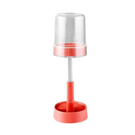 openpig Toothbrush Holder Stand with Tooth Brush Cups/Cover, Toothpaste Holder Stand with 2 Slots, Dental Storage Organizer Holder Stand, for Toothpaste (Red)