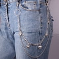 thumbnail image 5 of Visland Anti-deform Pants Chain Eye-catching Alloy Double-layer Heart Shape Body Jewelry for Daily Use, 5 of 9
