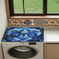 thumbnail image 4 of ZIATUBLES Washing Machine Top Dust Cover Washer and Dryer Top Protector Mat for Laundry Room Versatile Home Kitchen Decor Accessories, 24 x 19.7 Inch, Turtle Hibiscus Flower Love Heart, 4 of 7