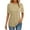 Khaki, variant on OSOLU Solid Color Short Sleeve Women Tops Dressy Casual Blouses For Women 2025 Trendy Crew Neck T-Shirt Tee Tops Summer Clothes