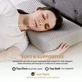 thumbnail image 2 of PAYDA Cooling Bed Pillow for Side Sleeping, Soft and Supportive Cervical Pillow, Square Pillow Grey(24"x12"x4", Thin), 2 of 7