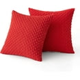 thumbnail image 6 of MIULEE Red Throw Pillow Covers Soft Corduroy Decorative Set of 2 Boho Striped Pillow Covers Pillowcases Farmhouse Home Decor for Couch Bed Sofa Living Room 16x16 Inch, 6 of 12