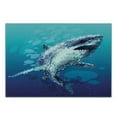 thumbnail image 3 of Shark Cutting Board, Digital Psychedelic Mammal Droplets Scary Atlantic Beast Abstract Art, Decorative Tempered Glass Cutting and Serving Board, Small Size, Blue Grey, by Ambesonne, 3 of 5