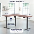 thumbnail image 5 of VIVO Dark Walnut / Black Electric 63" x 47" Corner Standing Desk, 5 of 8