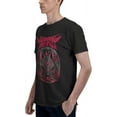 thumbnail image 6 of Men's T-Shirts Basic Short Sleeve Outdoor Gym Workout Crewneck Black Tops, 6 of 6