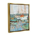 thumbnail image 4 of Stupell Industries Modern Boating Harbor Transportation Painting Gold Floater Framed Canvas Art Print Wall Art, 17 x 21, 4 of 10
