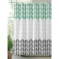 thumbnail image 2 of Cyan Gray Shower Curtain, Chevron Abstract Geometric Modern Art Waterproof Shower Curtain Set with 12 Hooks Lightweight Washable Fabric Shower Curtains for Bathroom 72x72 Inches, 2 of 6