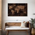 thumbnail image 3 of Elephant Stock Tea Coffee World Map Wall Art - Horizontal Canvas Wall Art - Living Room Wall Decor - Inspirational And Typography Canvas - Brown And Orange Decor - 45" x 30", 3 of 8