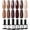 Brown, variant on modelones Glitter Gel Nail Polish - 6 Colors Sparkle Silver Gold Pink Gel Polish Kit Soak Off Chrome Platinum Glitter Red Black Nail Polish Set Manicure Nail Art DIY Salon Home Holiday Gift for Women