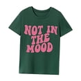 thumbnail image 3 of Camiseta para mujer traje de verano Activewear camisa de cuello redondo para mochilero playa Verde, 3 of 7