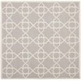 thumbnail image 2 of Safavieh Dhurries Edgar Geometric Area Rug, Gray/Ivory, 6' x 6' Square, 2 of 11