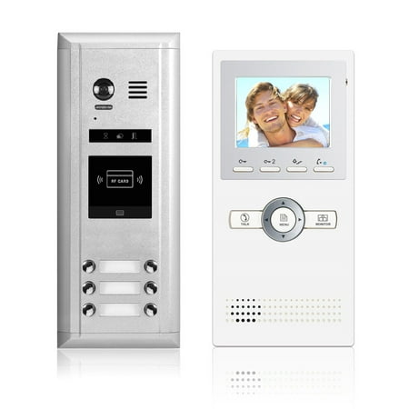 Intercom System Kit - Video Intercom Entry System DK1661 6 Apartment Audio/Video Kit (6 monitors included)