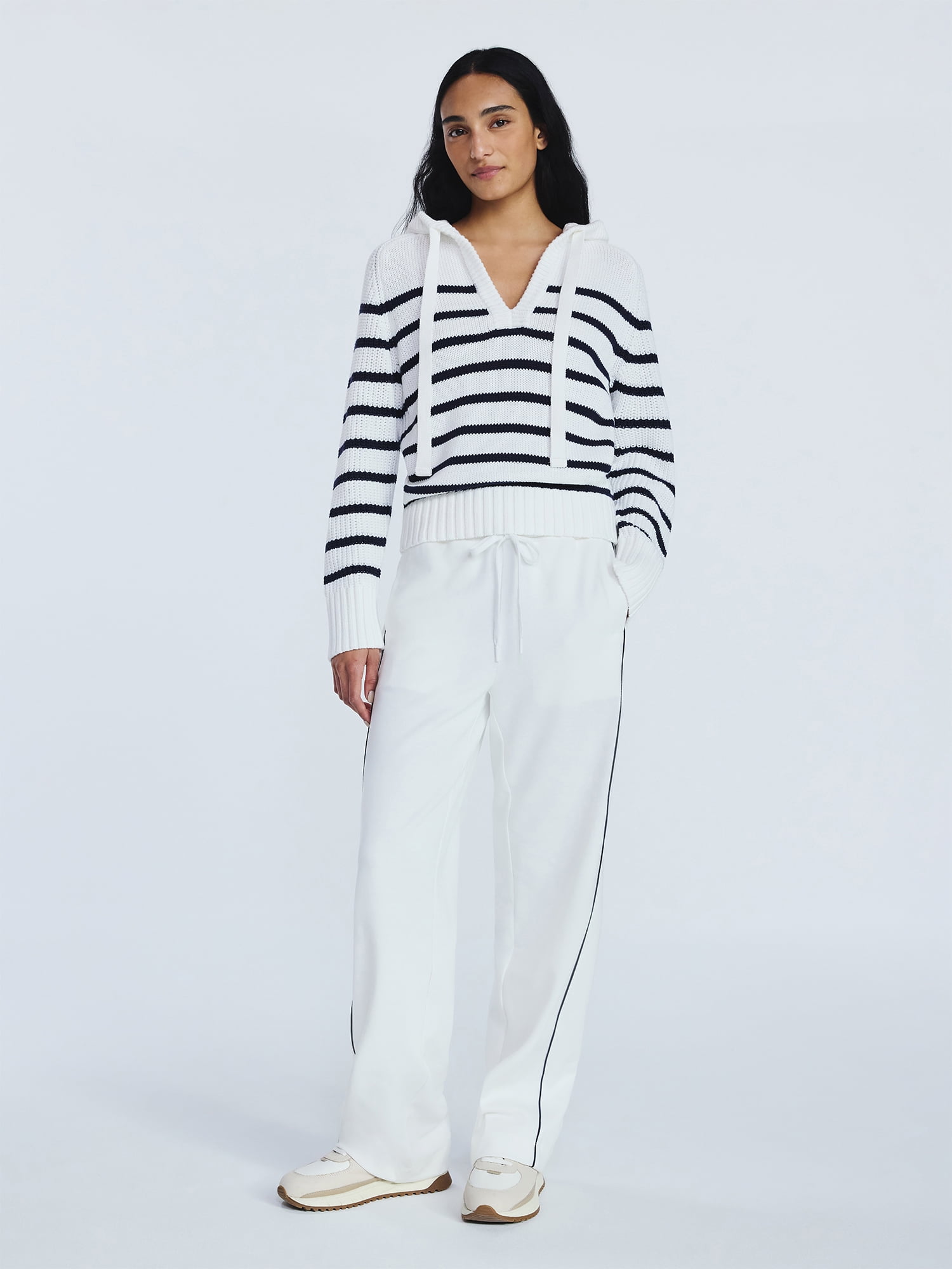 Free Assembly Women's Cotton Hoodie Sweater with Long Sleeves, Sizes XS-XXL
