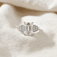 thumbnail image 4 of Pompeii Certified 2.15Ct - 6.15Ct Emerald Cut Lab Grown Diamond Engagement 14k Gold Ring, 4 of 6