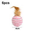 thumbnail image 2 of Paquete de piezas Lindo gato Juguete Pluma Sisal Bola Gatito Juguete interactivo Juguete interior MFZFUKR BST3001892-2, 2 of 5