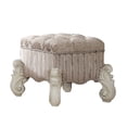 thumbnail image 2 of 22" X 22" X 19" Ivory Fabric Vanity Stool, 2 of 3