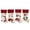 Set of 4, variant on BadPiggies Christmas Stockings Hanging Ornament, 18.5" Large Size Santa Snowman Deer Penguin Non-woven Xmas Character Fireplace Stockings Decorations (Deer)