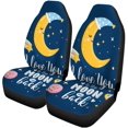 thumbnail image 1 of FMSHPON Set of 2 Car Seat Covers I Love You To The Moon Back Universal Auto Front Seats Protector Fits for Car,SUV Sedan,Truck, 1 of 5