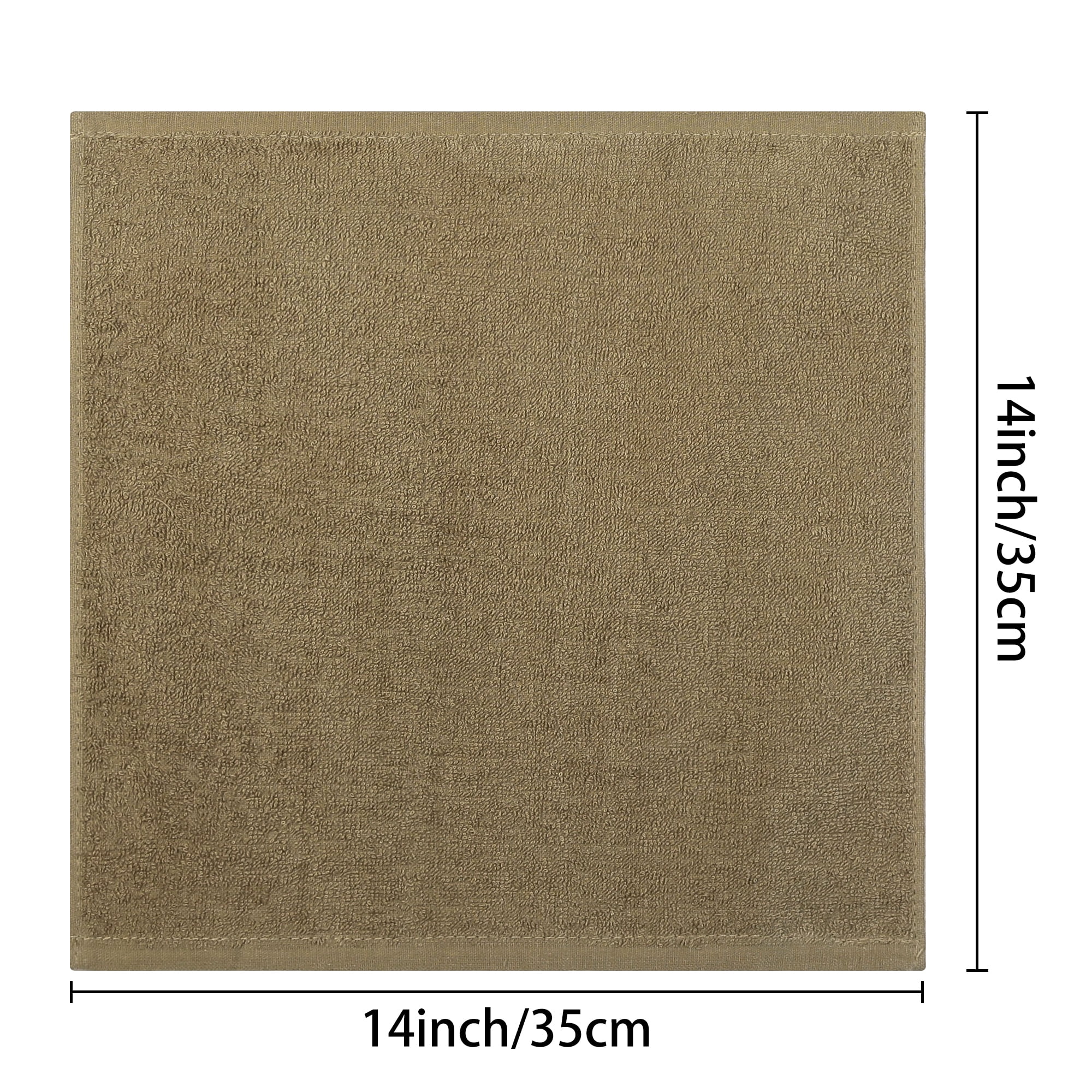Unique Bargains Cotton Waffle Buffalo Checked Absorbent Kitchen Dish Towels 14"x14" Solid Brown