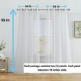 thumbnail image 2 of Cortinas HLC.ME, color blanco transparente, 2 paneles, 137 cm x 241 cm, poliéster, 2 of 9