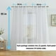 thumbnail image 2 of Cortinas HLC.ME, color blanco transparente, 2 paneles, 137 cm x 241 cm, poliéster, 2 of 9