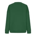 thumbnail image 4 of KDDYLITQ Oversized Sweatshirt for Women Long Sleeve Crewneck Basic Solid Loose Fit Cozy Sweatshirts Casual Winter Vocation Pullover Tops Dark Green 2XL, 4 of 5