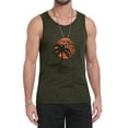 thumbnail image 4 of GIRUNS Mens Tank Tops Summer Beach Sleeveless Vacation Shirts Muscle Gym Vest Graphic Tank Top Army Green Sun Palm M, 4 of 7