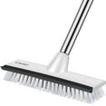 thumbnail image 1 of Floor Scrub Brush with 51-Inch Long Adjustable Handle 2 in 1 Scrape Brush Stiff Bristle Floor Scrubber for Cleaning Shower Bathroom Garage Kitchen Wall Deck Tub Tile, 1 of 5