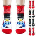 thumbnail image 4 of Bibifish Womens Socks 5 Pairs Christmas Cartoon Crew Sock Sets Cartoon Socks With 3D Ears Winter Novelty Xmas Holiday Mid Crew Socks, 4 of 9