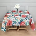 thumbnail image 3 of Pioneer Flower Floral Print Pattern Square Tablecloth,Waterproof Square Table Cover,Wipeable Spillproof Washable Table Cover for Home Kitchen Party Decor 42"X42"(107x107cm), 3 of 6