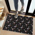 thumbnail image 2 of Colorful Mushroom Leaf Black Pattern Door Rugs,Washable Non Slip Door Mats Indoor,Decorative Door Mats,Entry Mat Indoor for Entrance,Bedroom,Kitchen,Bathroom,20"x32", 2 of 6