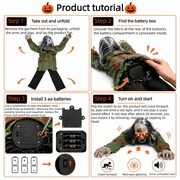 Crawling Zombie Animatronic, Scary Crawling Zombie,Halloween Animatronic Zombie Prop, Sound Activated Ghost Decoration With Light Up Eyes For Haunted House, Porch, Party & Spooky Home Decor