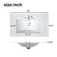 thumbnail image 4 of Harper & Bright Designs 30" Modern Bathroom Vanity with Sink, Bathroom Cabinet Freestanding with Drawer, Single Sink Bathroom Vanity, White, 4 of 16