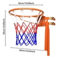 thumbnail image 3 of Removable Basketball Frame Rim, Wall Door Mounted Basketball Hoop Replacement with All Weather Net, Basketball Rim for Indoor Outdoor Garage Backyard, 3 of 9