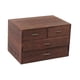 thumbnail image 1 of Caja de almacenamiento de cajón retro, organizador de maquillaje, , perfumes, caja de soporte de almacenamiento de exhibición de cosméticos con 3 capas Gloria Caja de almacenamiento de madera, 1 of 9
