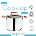 thumbnail image 6 of Millvado Stock Pot, Large Stainless Steel 17 Quart StockPot, Large Cooking Pot, Clear Glass Lid and Measurement Markings, Steam Hole, Induction, Gas, Electric Compatible Big Boiling Pot, 6 of 7