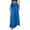 Blue, variant on Summer Satin Skirts for Women Solid Color Ladies Skirts Elasticated Waist Long Skirt Midi Skirt Army Green XS