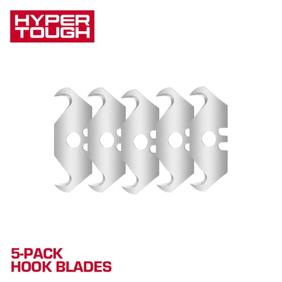Hyper Tough 5-Pack Replaceable Utility Knife Hook Blades