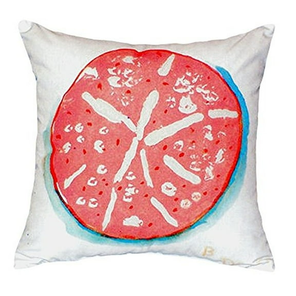 Coral Sand Dollar No Cord Pillow 18x18