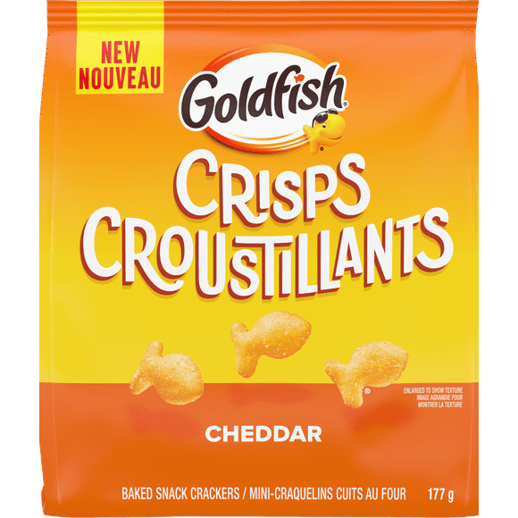 Goldfish® CRISPS Cheddar Cheese Baked Chip Crackers, 177g Bag, Baked Chip Crackers 177 g
